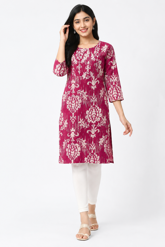 Ikat Print Kurti