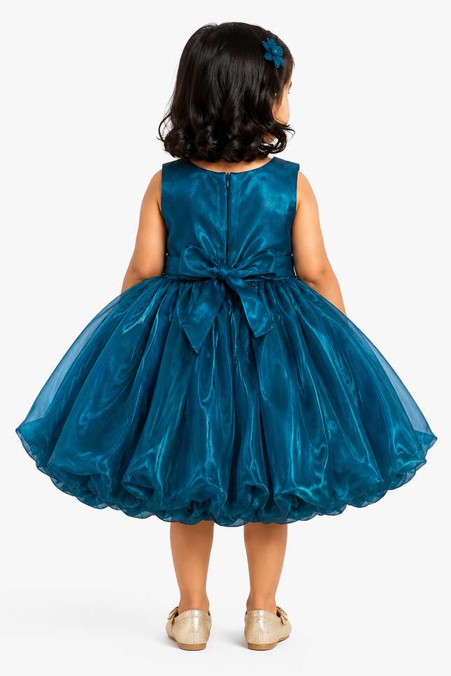 Girls Organza Princess Party Dress with Floral
