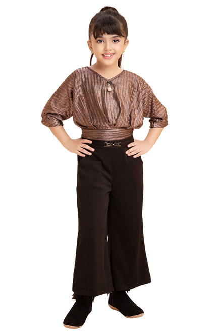 Nina Richi girls bronze shimmer palazzo set

Premium girls festive co-ord outfit

Elegant girls evening wear set

Girls wedding occasion outfit