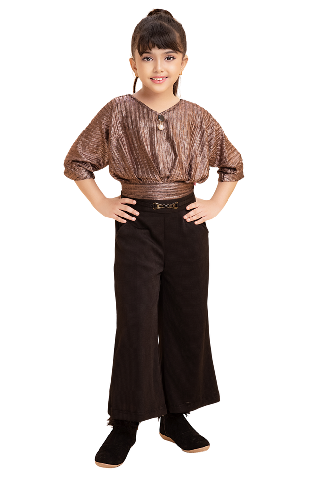Nina Richi girls bronze shimmer palazzo set

Premium girls festive co-ord outfit

Elegant girls evening wear set

Girls wedding occasion outfit