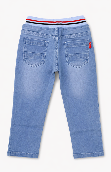 Kids Casual Blue Denim Joggers Fine 993