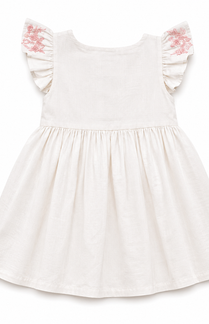 Embroidered Flutter-Sleeve Girls top