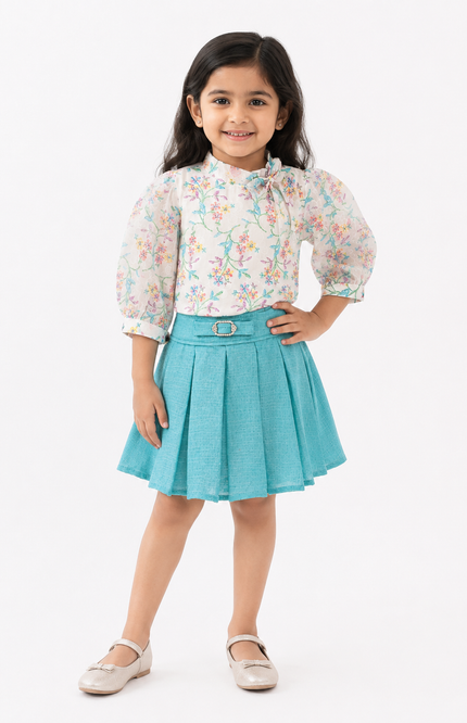 Floral Printed Puff Sleeve Top