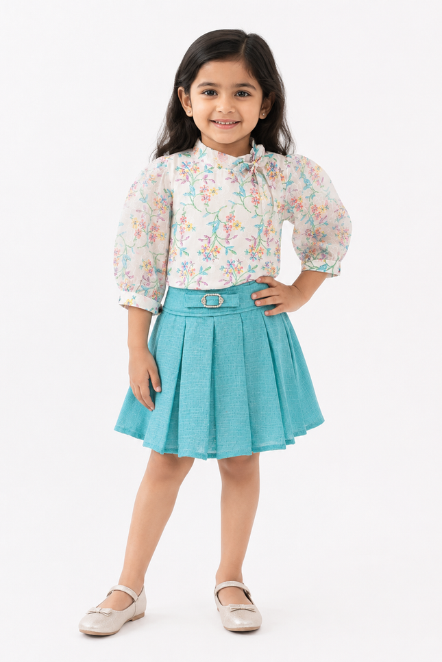 Floral Printed Puff Sleeve Top