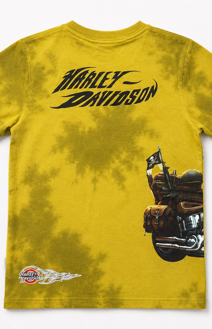 Tie-Dye Motorcycle Graphic Kids T-Shirt