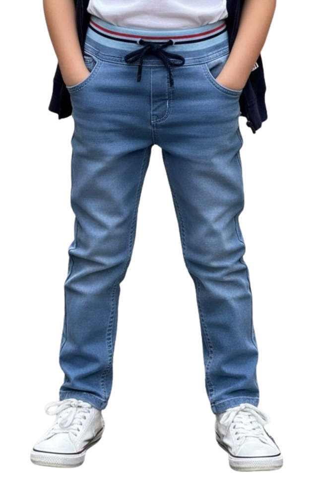 Boys Stretch Denim Pants - Stone Wash