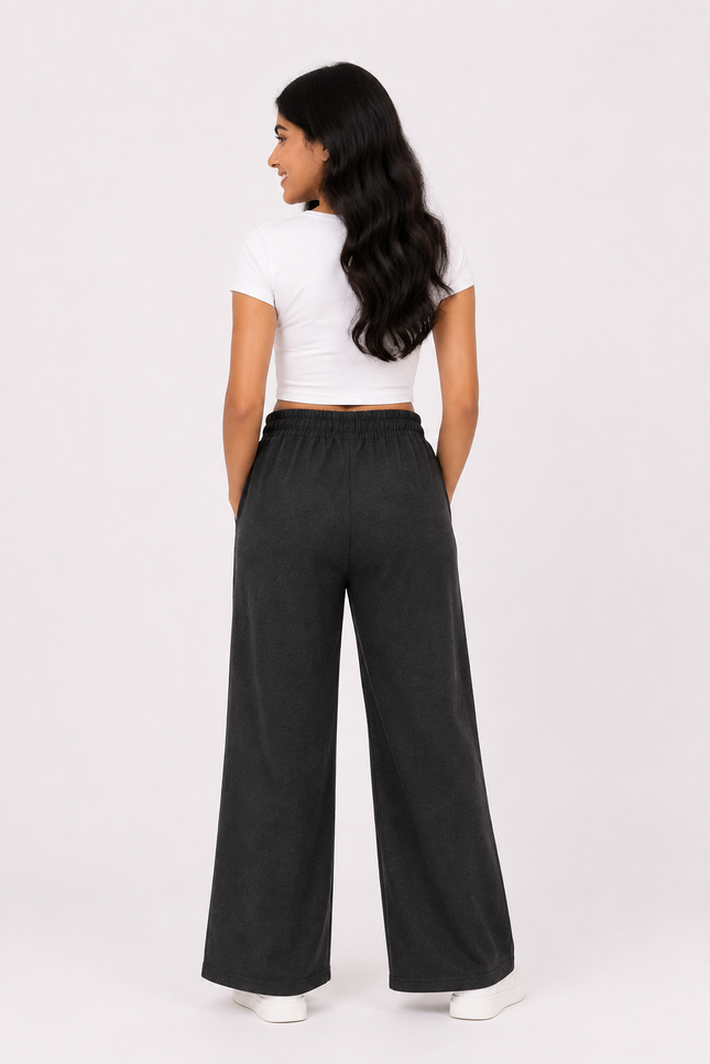 Black Wide-Leg Pants