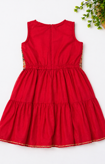 Girls Festive Kurti Dhoti Set with Dupatta