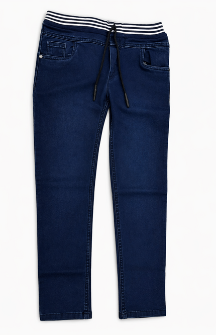 Kids Casual Blue Denim Joggers Fine 993