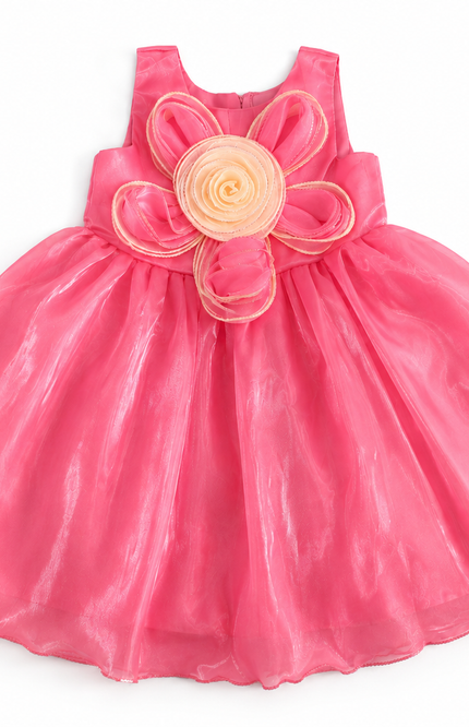 Girls Organza Party Dress with Bow