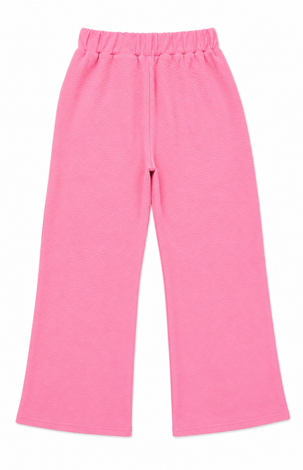 Textured Wide-Leg Drawstring Pants