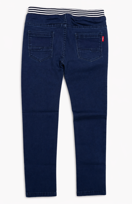 Kids Casual Blue Denim Joggers Fine 993