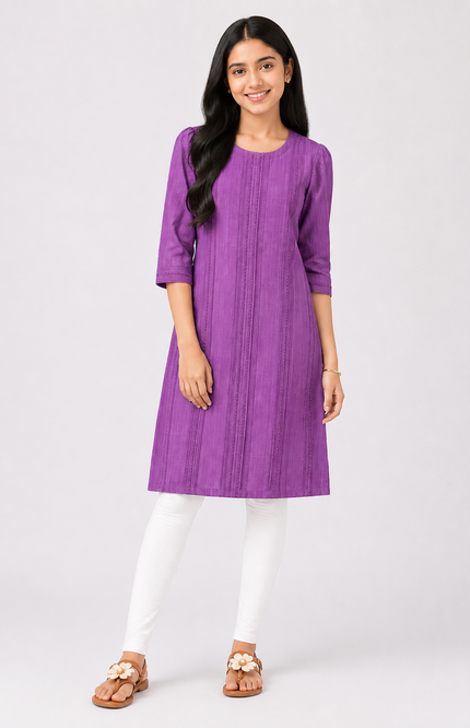 Lavender Textured Kurti