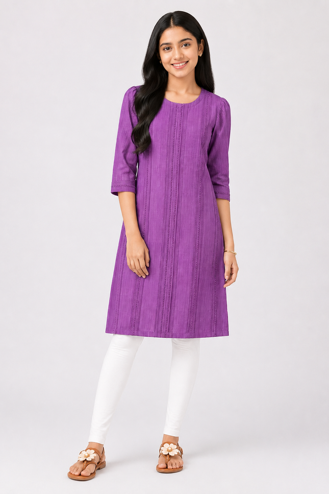 Lavender Textured Kurti