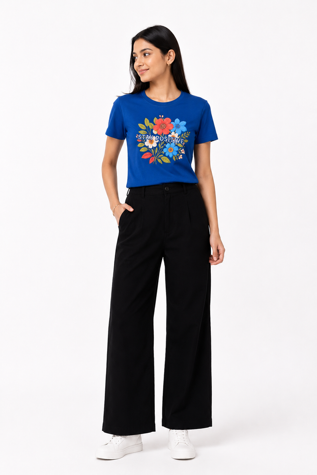 Blue Classic Crew-Neck T-Shirt
