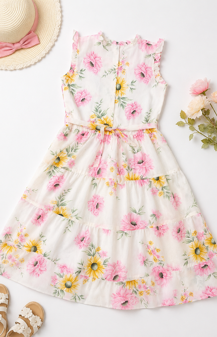 Floral Sleeveless Dress Bloom Print
