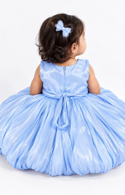Girls’ Blue Shimmer Party Frock