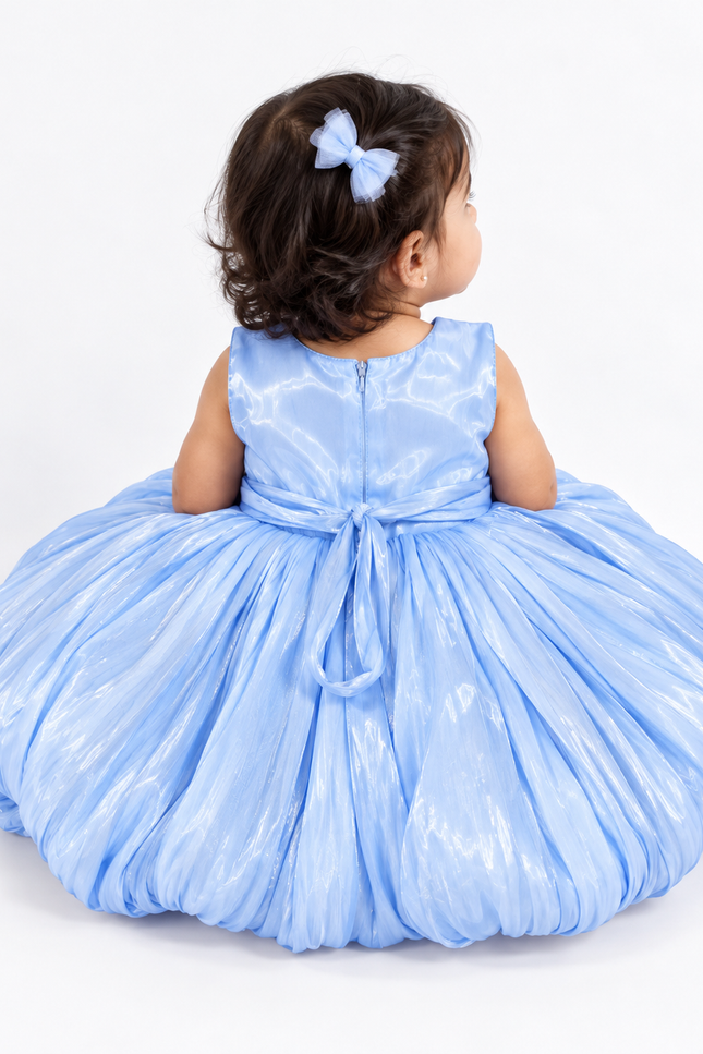 Girls’ Blue Shimmer Party Frock