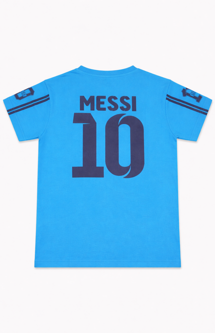 Boy's Sky Blue Lionel Messi Graphic T-Shirt – Best Player Tribute Tee