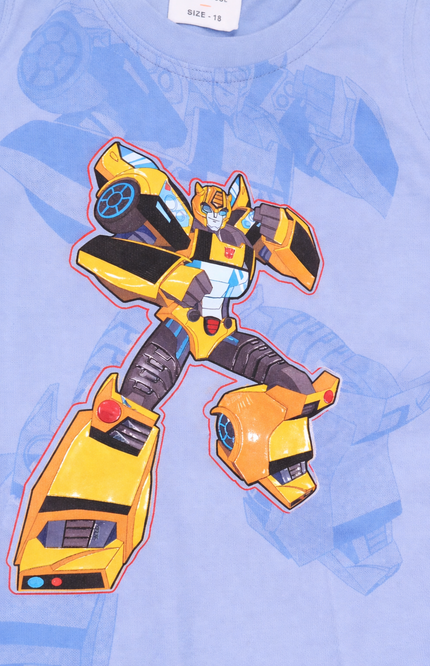 Boys' Bumblebee Transformer Graphic T-Shirt – Powder Blue