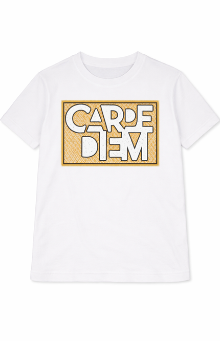 Boys' "Carpe Diem" Aviation Plaid Button-Down Over-Shirt