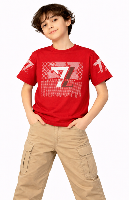 Kids' Urban Streetwear T-Shirt – Premium Maroon or Bottle Green Graphic Tee