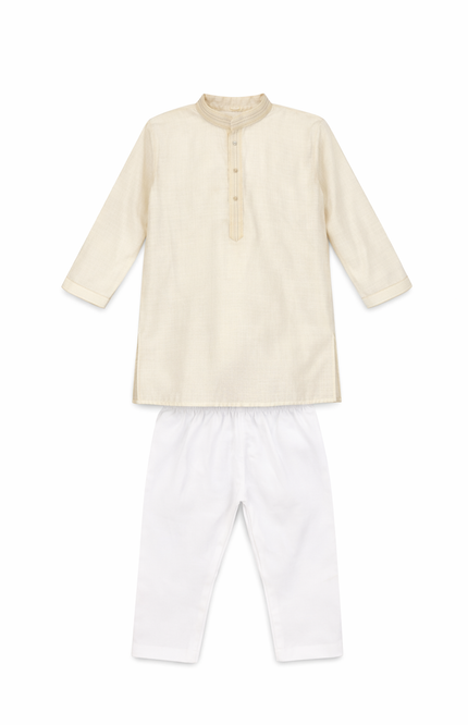 Cream Kurta Pajama Set for Boys | Ethnic Kidswear