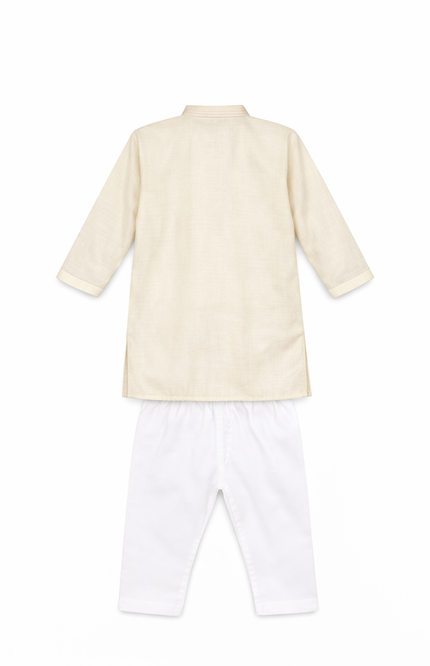 Cream Kurta Pajama Set for Boys | Ethnic Kidswear