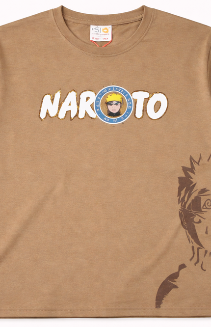 Boys' Naruto Uzumaki Graphic Tee in Peanut Brown