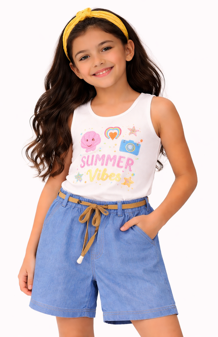 Girls' Soft Denim Shorts