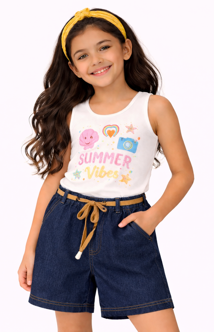 Girls' Soft Denim Shorts