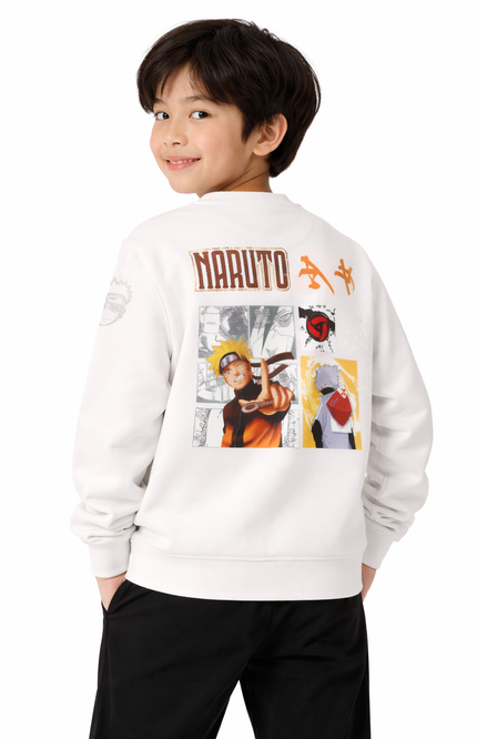 Boys' Naruto & Kakashi Front & Back Graphic Sweatshirt