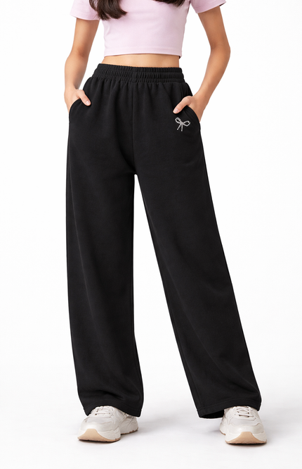 Teens' Relaxed Straight-Fit Jeans in Stonewash & Jet Black – Elastic Waist Denim Trousers