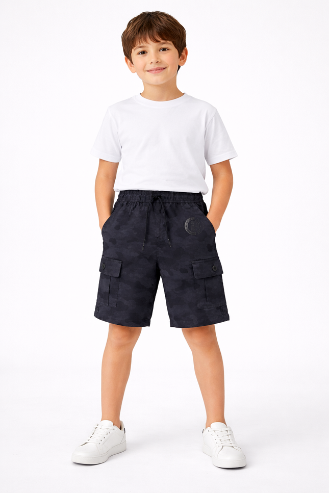 Boys' Camouflage Cotton Cargo Shorts – Utility Summer Shorts
