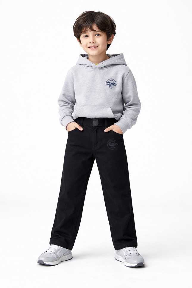 Boys' "PNX-Denim" Straight-Fit Utility Jeans with Belt