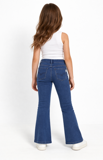 Girls' & Teens' Slim-Fit Bootcut Jeans in Denimex, Black & Stonewash