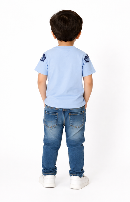 Boys' Bumblebee Transformer Graphic T-Shirt – Powder Blue