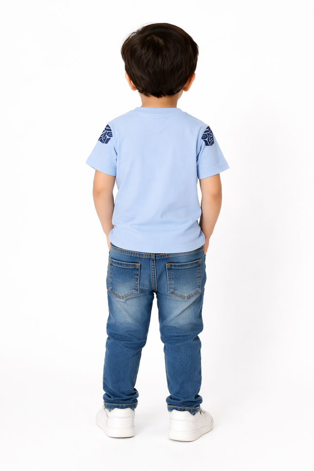 Boys' Bumblebee Transformer Graphic T-Shirt – Powder Blue