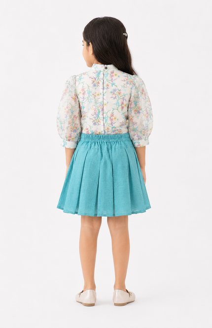 Floral Printed Puff Sleeve Top