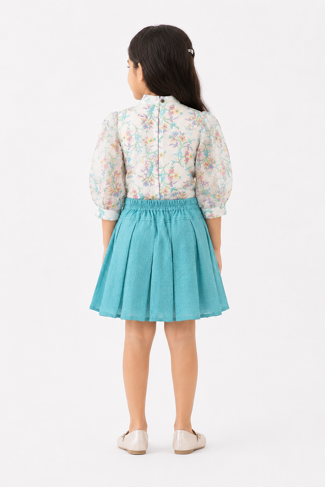 Floral Printed Puff Sleeve Top