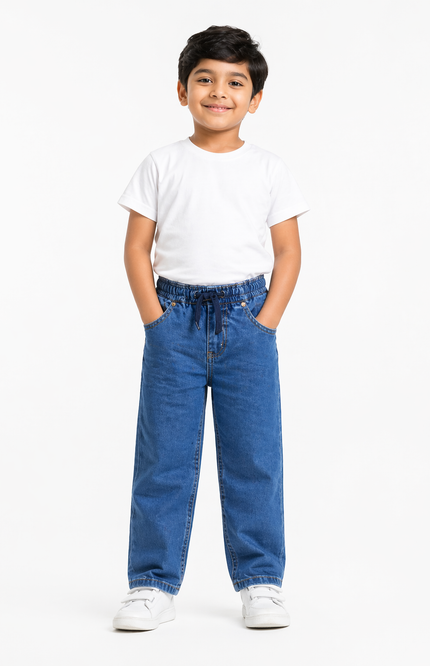 Boys Classic Denim Pants – Soft Wash Blue