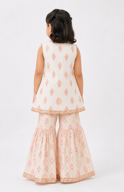 Classic Cream Festive Sharara Set