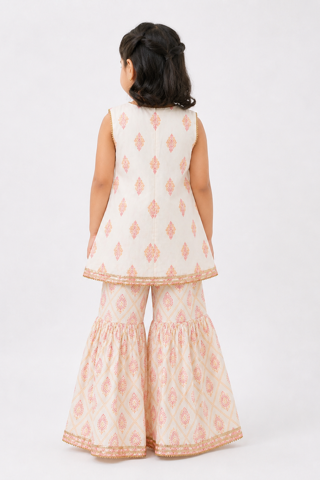 Classic Cream Festive Sharara Set