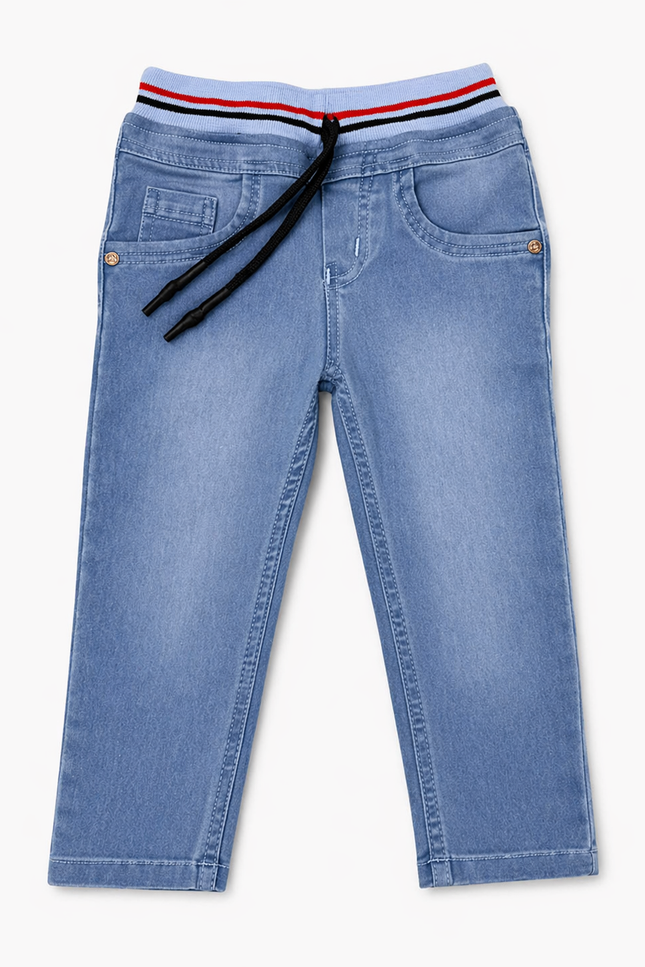 Kids Casual Blue Denim Joggers Fine 993