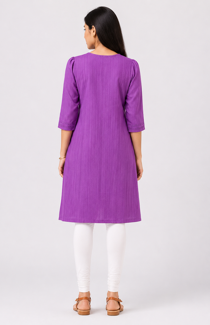 Lavender Textured Kurti
