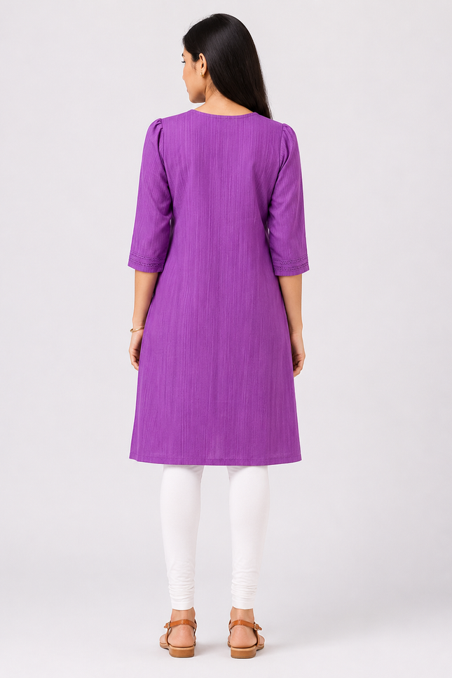 Lavender Textured Kurti