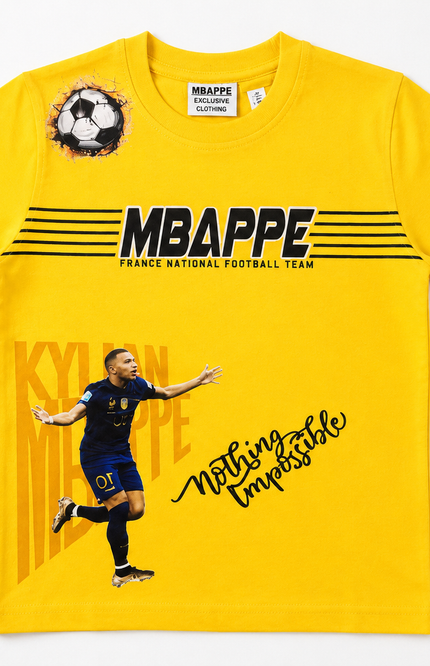 Mbappé Football Graphic Kids T-Shirt
