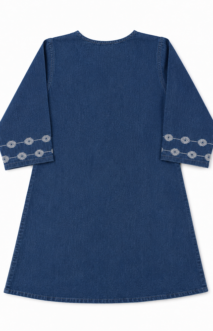 Denim Embroidered Kurti