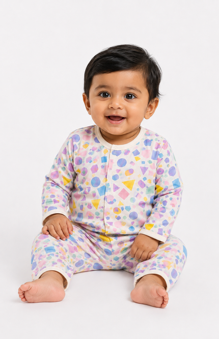Geometric Print Kids’ Night Suit Set