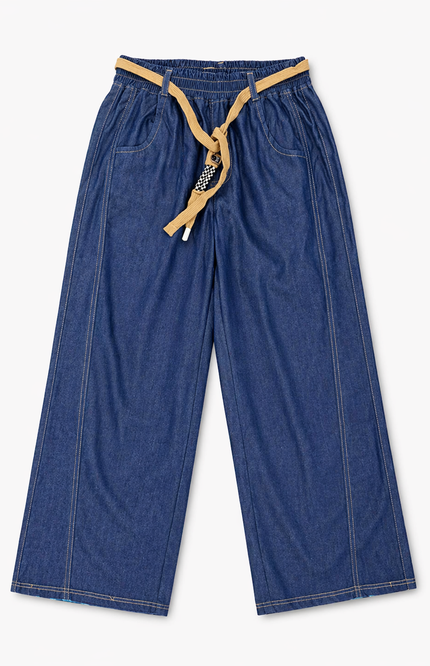 Girl wide-leg denim pants